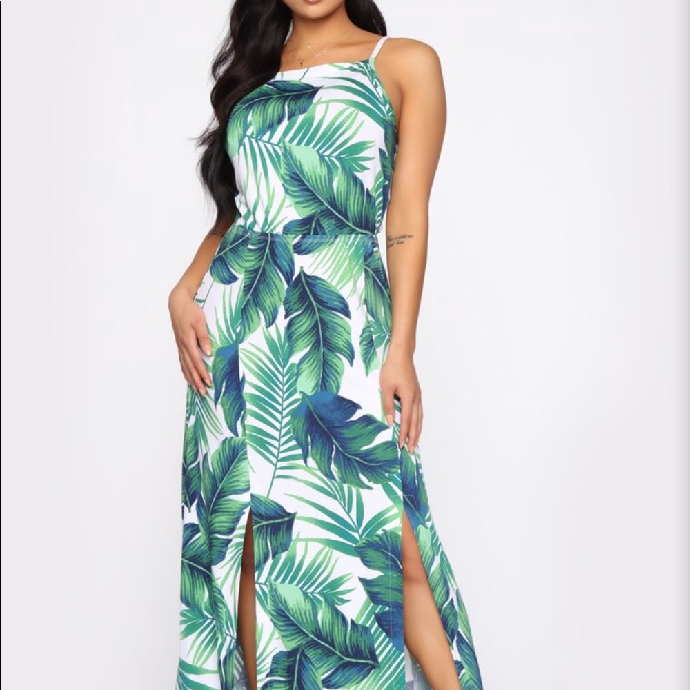 Tropical maxi dress